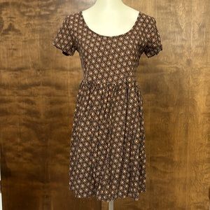 Vintage Esprit Brown Floral Dress